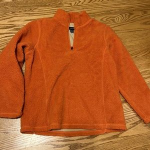 Orange 1/4 zip pull over